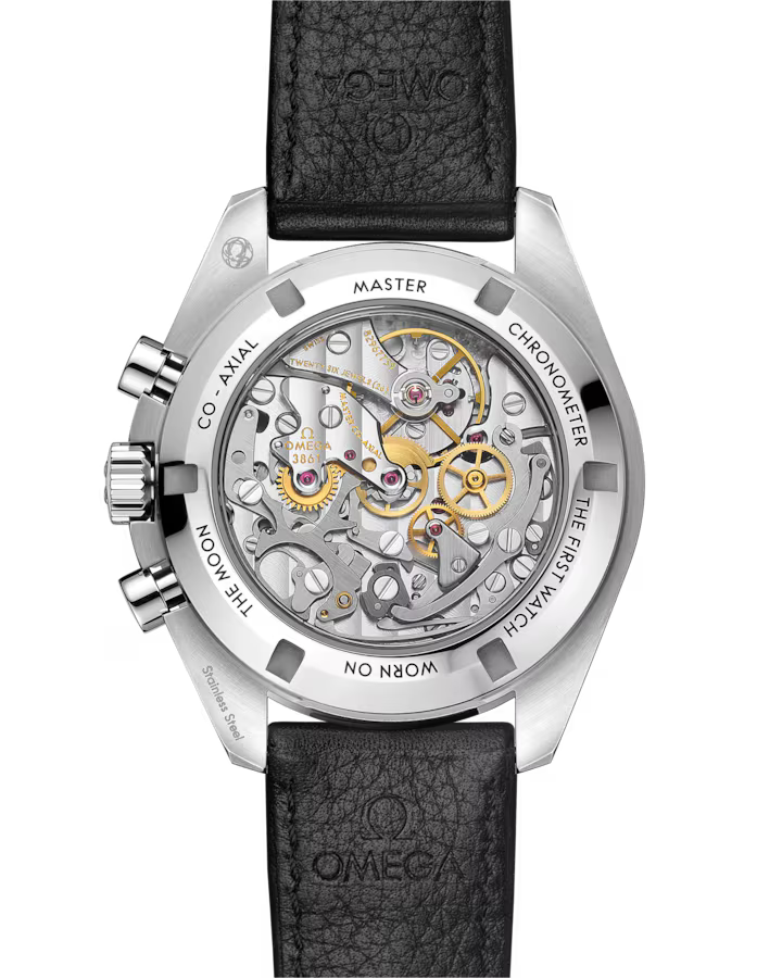 Speedmaster Moonwatch Professional 42 mm, aço em bracelete de pele