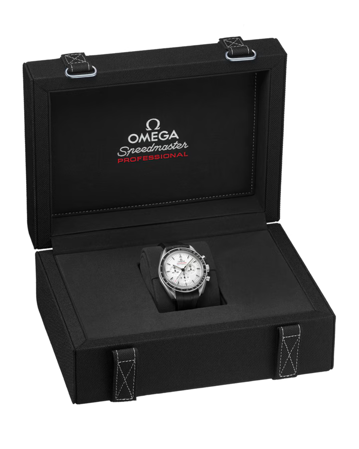 Speedmaster Moonwatch Professional 42 mm, aço em bracelete de borracha