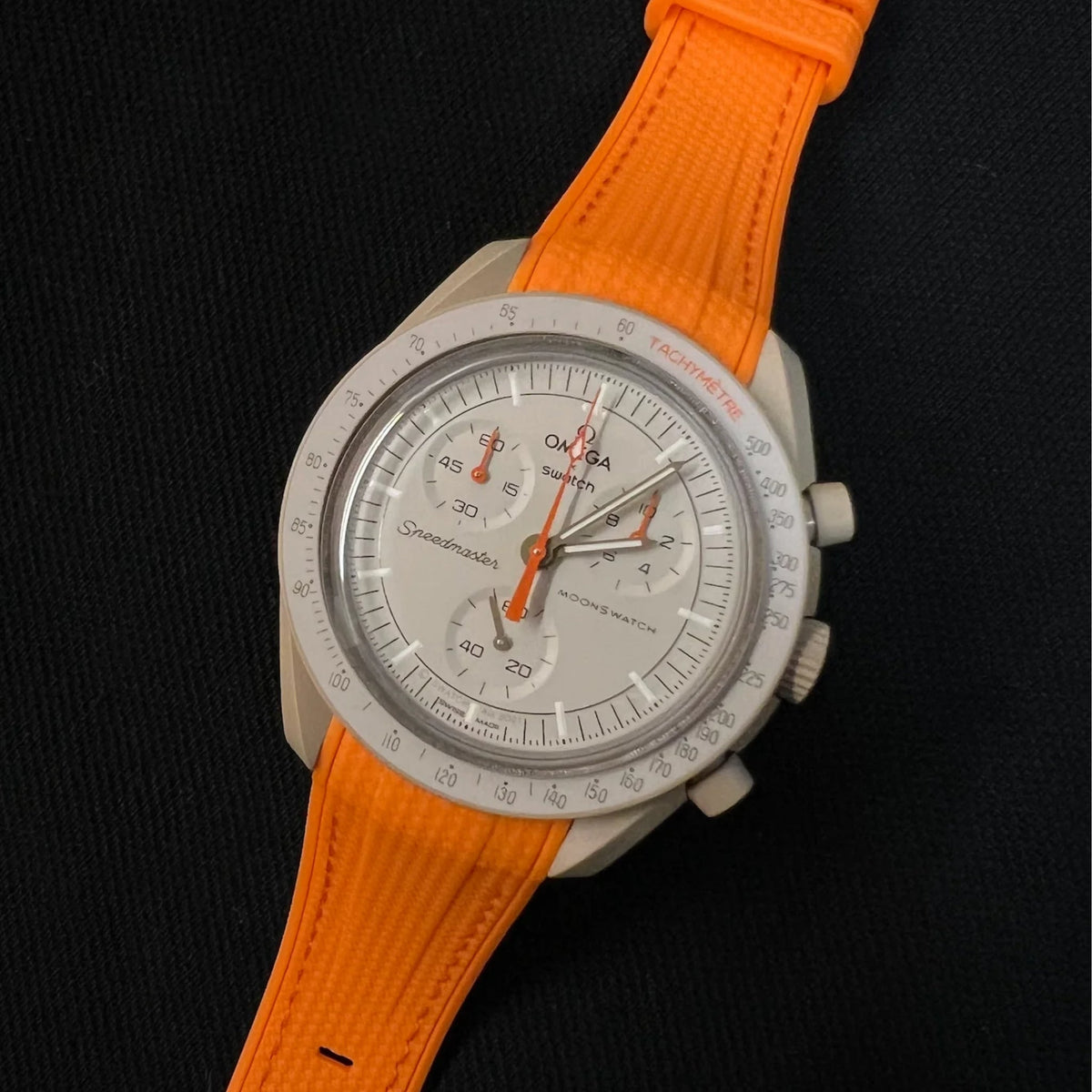 Rubber Strap - For Mission to Jupiter | Omega X Swatch | MoonSwatch - Orange w/Orange