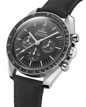 Speedmaster Moonwatch Professional 42 mm, aço em bracelete de tecido de nylon revestido