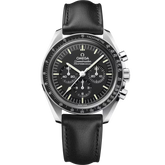 Speedmaster Moonwatch Professional 42 mm, aço em bracelete de pele