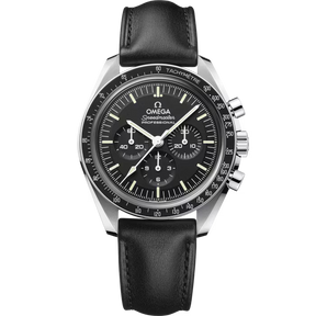 Speedmaster Moonwatch Professional 42 mm, aço em bracelete de pele