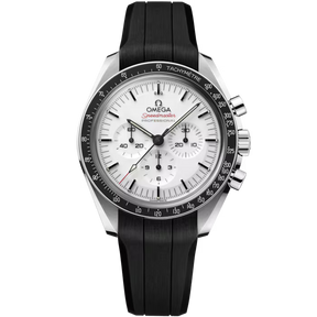 Speedmaster Moonwatch Professional 42 mm, aço em bracelete de borracha