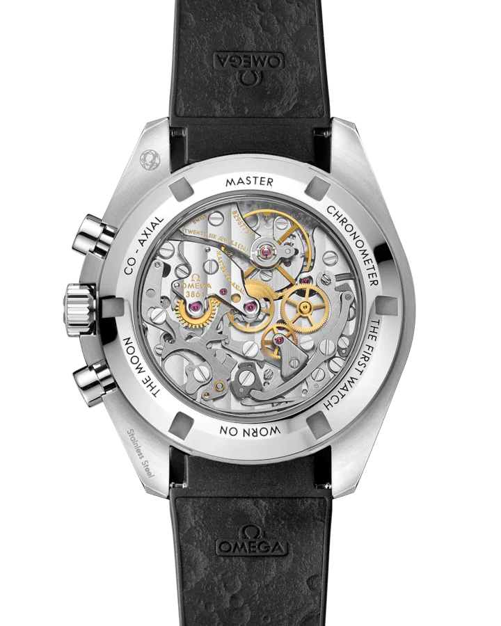 Speedmaster Moonwatch Professional 42 mm, aço em bracelete de borracha