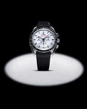 Speedmaster Moonwatch Professional 42 mm, aço em bracelete de borracha