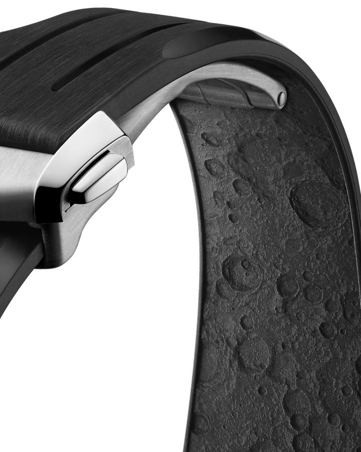 Speedmaster Moonwatch Professional 42 mm, aço em bracelete de borracha