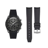Pulseira de borracha - Para Missão a Mercúrio | Omega X Swatch | MoonSwatch - Preto