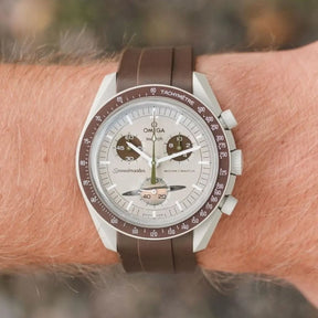 Pulseira de borracha - Para missão a Saturno | Omega X Swatch | MoonSwatch - Marrom