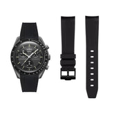 Pulseira de borracha - Para Missão à Fase da Lua - Lua Nova | Omega X Swatch | MoonSwatch - Preto